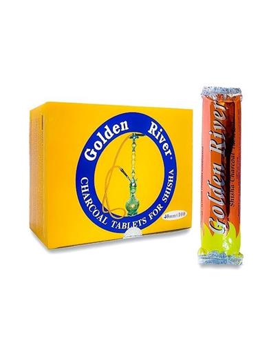 GOLDEN RIVER Charcoal Yellow Large (40mm*12PC)